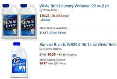 Out White Brite Laundry Whitener Powder, 1 lb 12 oz, 2 Bottles, Wb30n