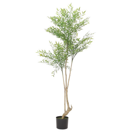 Hartshorn Artificial Heavenly Bamboo Nandina Tree, Green, 31.5wx31.5dx59.1h