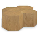 Meridian Furniture - Eternal Modular Coffee Table, Natural, 4 Piece - Liven up your living room with this coffee table from the Eternal collection. Crafted from solid white oak wood and featuring a natural color, this coffee table is both sturdy and stylish. Its modular shape enables you to connect the coffee table to as many as needed, making it a versatile accent piece for your home. Its contemporary design is perfect for any modern living space, and its stability ensures that it stays in place.