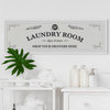 "Self-Service Laundry Room" Framed Painting Print, 30x10