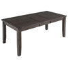 Willow Creek Distressed Solid Pine 78 Extension Dining Table, Distressed Brown