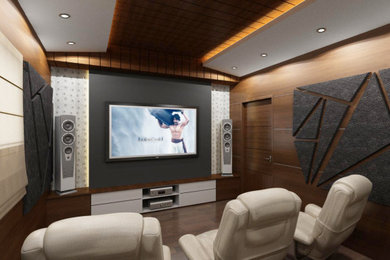 Contemporary Home Theater Setup