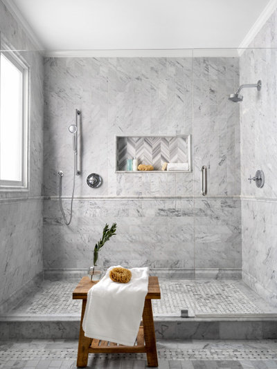 Transitional Bathroom by Walter Studio Interior Design