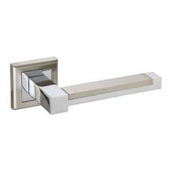 Duo Finish Square Rose Chrome Door Handles - Products
