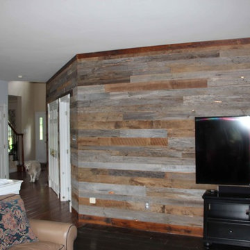 Barnwood Shiplap Wall With Custom Trim