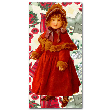 "Victorian Girl Christmas" by Vintage Apple Collection, Canvas Art