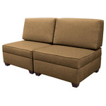 duobed - Duobed Storage Sofa Bed, 36"x72", Mocha - The Duobed SofaBed includes (2) Ottomans (2) Sofa Back Pillows and (2) Back supports. Easily arrange the pieces as a Sofa, twin bed, chairs or chaise lounge. You can sit by day, sleep by night. That's more furniture for less money. The ottoman top opens to reveal convenient storage space. Perfect for dorms, studio apartments, kids rooms, dens, and offices. With comfort and versatility, the possibilities are endless. 100% Polyester Fabric - Clean with water or carpet cleaner. Firm cushion made of 1.8 density foam offers superior comfort and makes it lightweight and easy to move. Connect to other pieces from this manufacturer to make chairs, sofas, beds, sectionals, and more.