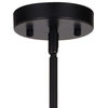 Rad 17.5-in. 4 Light Pendant Black and Natural Brass