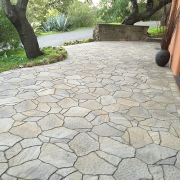 Redwood City Ca Back Yard Flagstone Paver Patio
