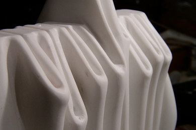 Carved Marble Menorah