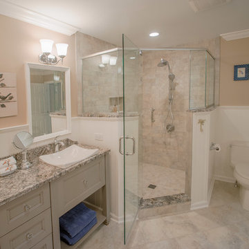 Master Bathroom Blue Flower