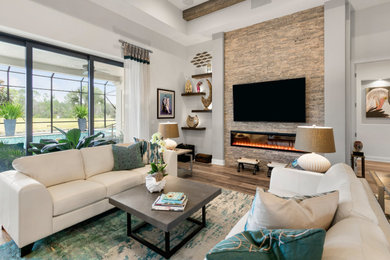 Inspiration for a transitional living room in Orlando.