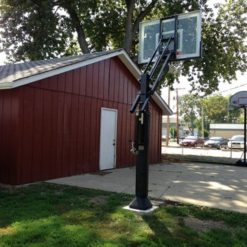 Todd C's Pro Dunk Silver Basketball System on a 22x28 in Camp Point, IL