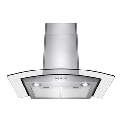 AKDY - AKDY Wall Mount Stainless Steel Button Panel Kitchen Range Hood Cooking Fan - Range Hoods And Vents
