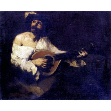 Theodule Ribot The Mandolin Player Wall Decal