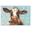 Curious Cow 1 Canvas Wall Art, 32"x48", Unframed