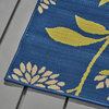 GDF Studio Tilda Outdoor Floral  Area Rug, Blue and Multicolored, 8'x11'