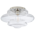 Visual Comfort & Co. - Kelly Wearstler Tableau 1 Light Flush Mount in Polished Nickel - This 1 light Flush Mount from the Kelly Wearstler Tableau collection by Visual Comfort will enhance your home with a perfect mix of form and function. The features include a Polished Nickel finish applied by experts.