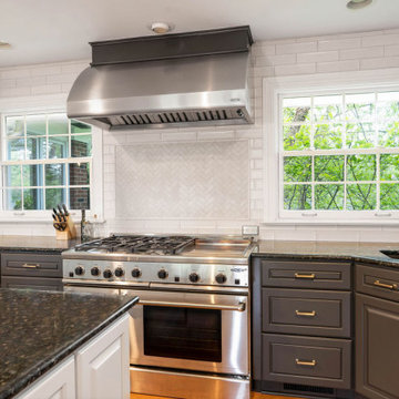 Kitchen Refresh - Painted Cabinets Sherwin Williams Iron Ore & Gossamer Veil