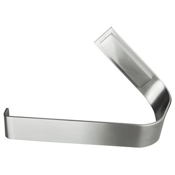 Paper Toilet paper holder W 6 3/4" x H 4", Brushed Nickel