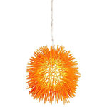 Varaluz Lighting - Varaluz Lighting Urchin - One Light Mini-Pendant, Orange Finish - Sea urchins are simple, geometric-shaped creatures with telltale barbs that inhabit all oceans. They are also creatures that inspire poetic words and light fixtures alike. Hand crafted. Hand-forged steel has 70% or greater recycled content. Low-VOC finish. Nature inspired.Suggested Room 1: DiningWarranty: 1 Year* Number of Bulbs: *Wattage: 100W* BulbType: A19 Medium Base* Bulb Included: No
