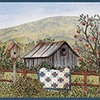 3119-13572B Clarksville Blue Farm Country Prepasted Non Woven Blend Border
