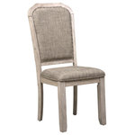 Liberty Furniture - Liberty Furniture Willowrun Upholstered Side Chair - Set of 2 - Vintage can refer to "a classic", add in a relaxed style and you create a classic look with a casual feel. Looks that easily work in today's homes. Style uncompromised with comfort abound. Willowrun features a beautiful charcoal and rustic white finish combination on a x base trestle table. Upholstered chairs add softness to the collection.