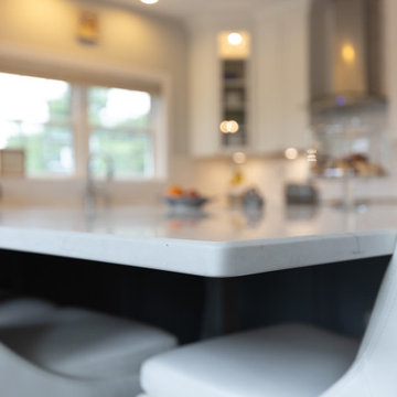 Kitchen remodeling in Oakland Mills, MD with white marble kitchen countertop