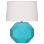 Robert Abbey - Robert Abbey EB01 Franklin, 1 Light Table Lamp - Inspired by the natural geometry found in turtle sFranklin 1 Light Tab Egg Blue Glazed Oyst *UL Approved: YES Energy Star Qualified: n/a ADA Certified: n/a  *Number of Lights: 1-*Wattage:150w Type A bulb(s) *Bulb Included:No *Bulb Type:Type A *Finish Type:Egg Blue Glazed