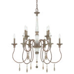 Austin Allen & Co - Austin Allen & Co Zoe - Ten Light Chandelier, French Antique Finish - Dining Room/Living Room/Bedroom/Foyer/Entryway/Kitchen/Home Office Mounting Direction: Ceiling  Canopy Included: Yes  Canopy Diameter: 5 x 1Zoe Ten Light Chandelier French Antique *UL Approved: YES *Energy Star Qualified: n/a  *ADA Certified: n/a  *Number of Lights: Lamp: 10-*Wattage:60w E12 Candelabra Base bulb(s) *Bulb Included:No *Bulb Type:E12 Candelabra Base *Finish Type:French Antique