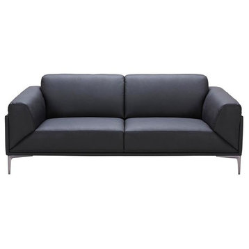 Knight Sofa, Black Leather