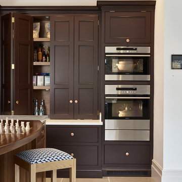 The Secret Drawer - dark painted and walnut kitchen
