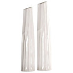 Uttermost - Uttermost Kenley 5x25" Crackled White Vases, 2-Piece Set - Crackled White Ceramic With Pale Gray Undertones. Sizes: Sm-5x23x4, Lg-5x25x4Uttermost's Accessories Combine Premium Quality Materials With Unique High-style Design.With The Advanced Product Engineering And Packaging Reinforcement, Uttermost Maintains Some Of The Lowest Damage Rates In The Industry. Each Product Is Designed, Manufactured And Packaged With Shipping In Mind.