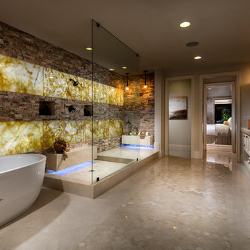 Toll Brothers used SLABlite to back light their vertical installations