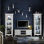 White Wooden Cabinet With 1 Glass Door, Opening on Right