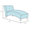 Vendome Chaise With 2 Pillows, PU and Cherry