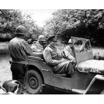 World War Ii Photo Of General Dwight D. Eisenhower Sitting In A Jeep Print