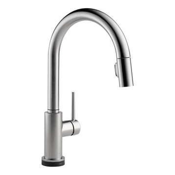 Delta Trinsic Pull-Down Kitchen Faucet with Touch2O Technology, Arctic Stainless
