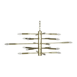 Worlds Away Benson Antique Brass Chandelier - Chandeliers