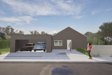 Inspiration for a modern garage remodel in Other
