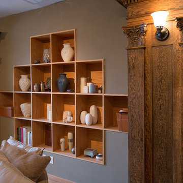 Studio Loft Space, built in bookcases