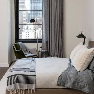 Stella NYC Primary Bedroom with Holly Hunt Drapery