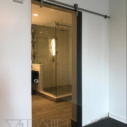 Frameless Glass Barn Doors - Home Decor