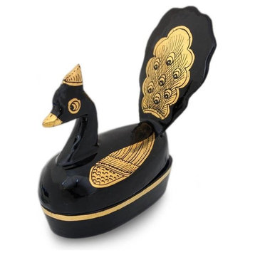Regal Swan Lacquered Wood Box