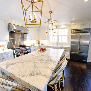 White and Gold Chef's Kitchen