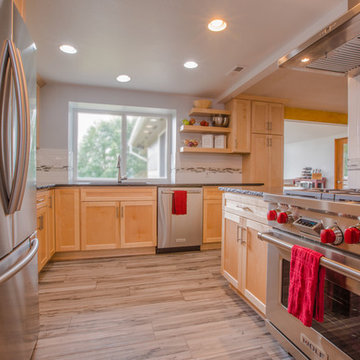 Major kitchen upgrade adds more useable space and beauty.
