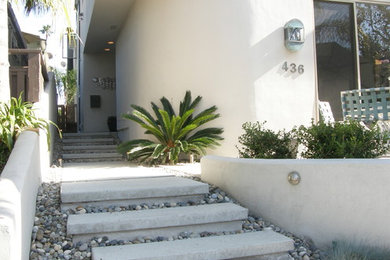 Photo of a contemporary front yard landscaping in Orange County.
