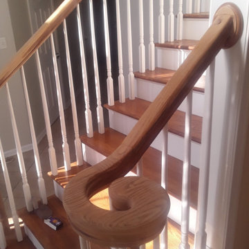 Before and After Sanding and Staining