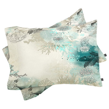 Deny Designs Iveta Abolina Seafoam Pillow Shams, Queen