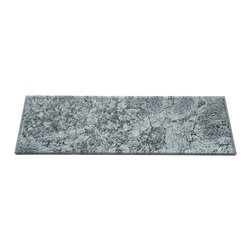 4x12 Glossy Silver Sky Subway Glass Mosaic Tiles - Home Accessories & Decor